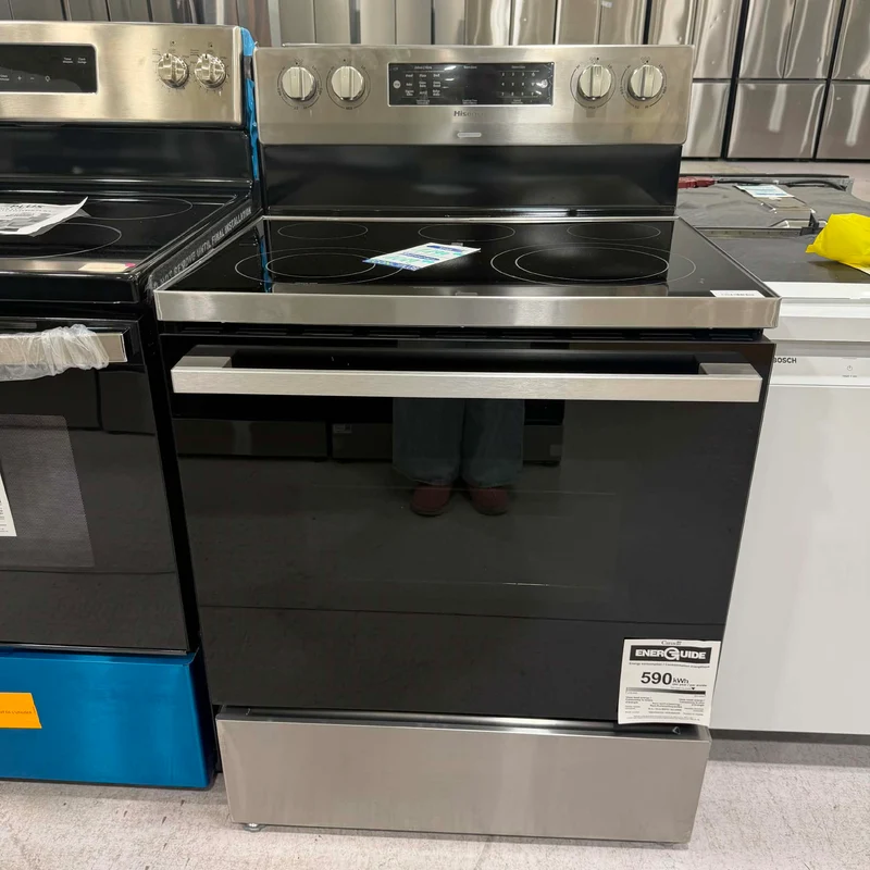 Hisense 30'' 5.8 pi Cuisinière électrique convection - inox - HBE3502CAS - Boîte ouverte