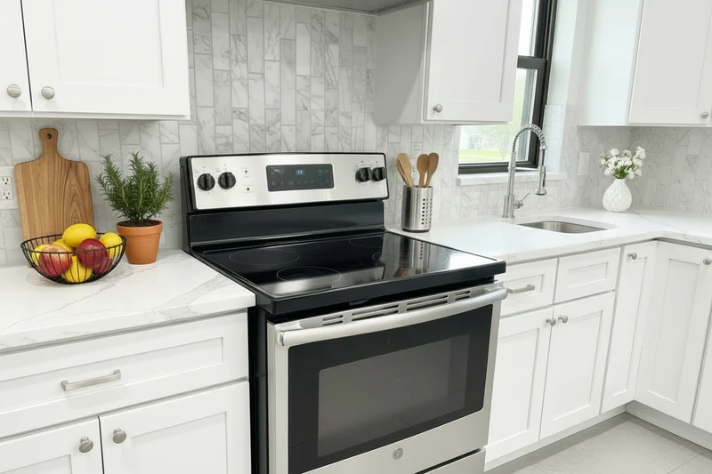 GE 30'' Cuisinière vitrocéramique - Inox- reconditionné