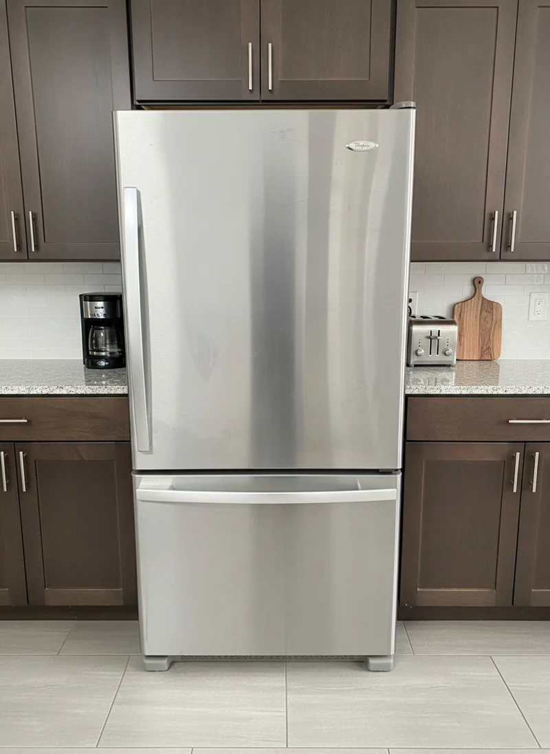 Whirlpool 30'' – Réfrigérateur congélateur inférieur – Inox – Reconditionné
