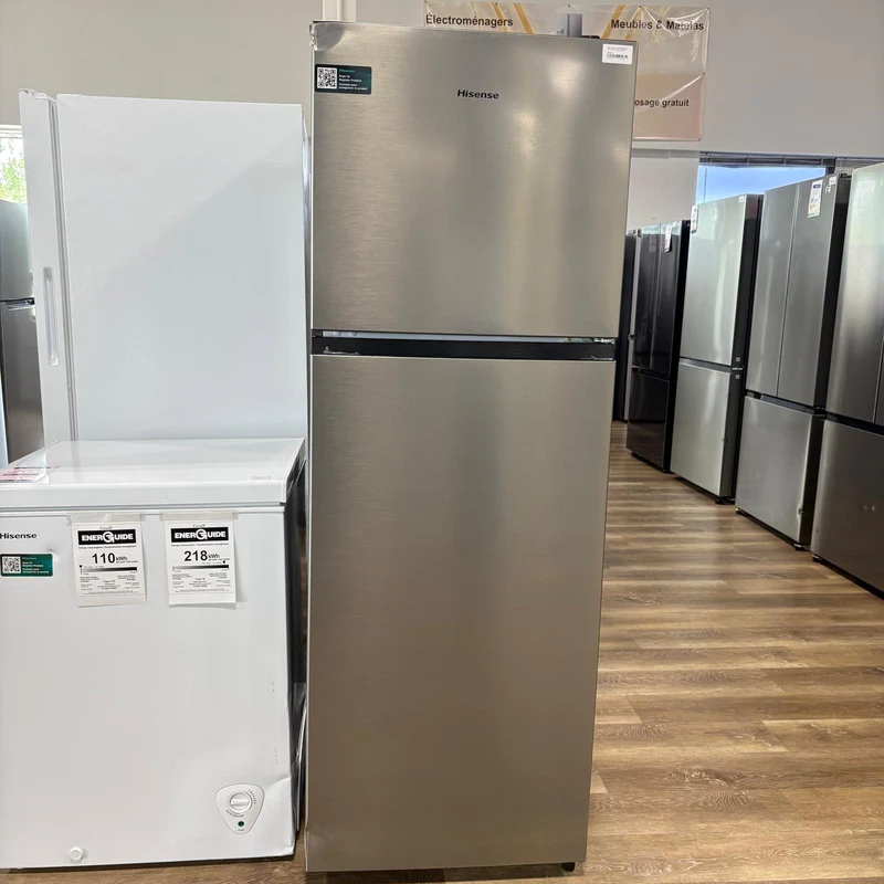 Hisense 24'' 11.5 pi cu. Réfrigérateur - Inox - RT12A2CSE - Boîte Ouverte