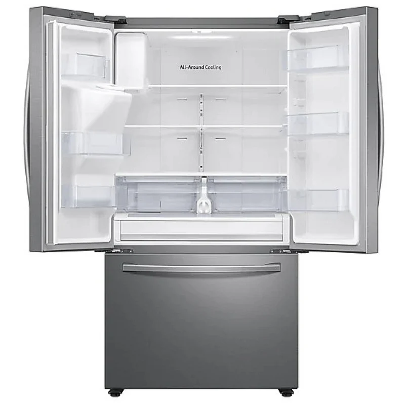 Samsung 36" 26.5 pi.cu - Réfrigérateur à portes françaises - Tablette - Distributeur d'eau et glace - Inox - RF27T5501SR/AC - Boîte ouverte