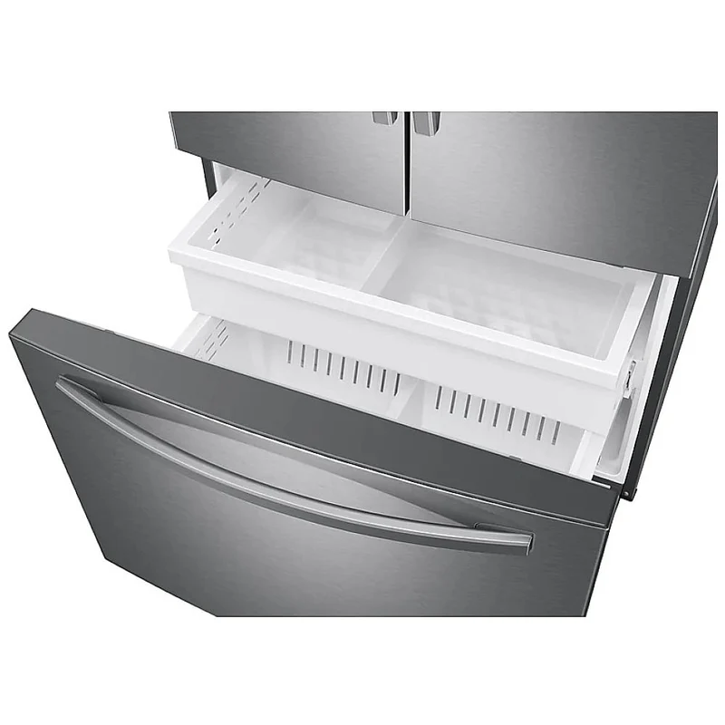 Samsung 36" 26.5 pi.cu - Réfrigérateur à portes françaises - Tablette - Distributeur d'eau et glace - Inox - RF27T5501SR/AC - Boîte ouverte