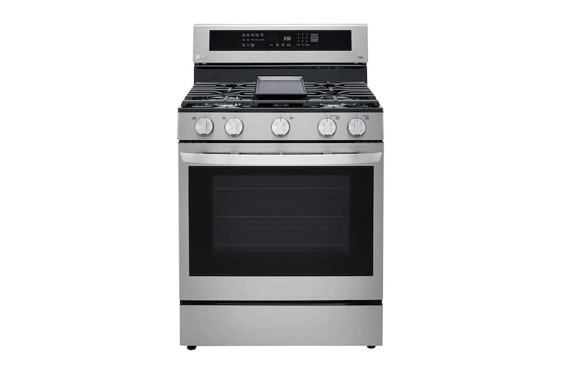 LG 30'' 5.8 pi cu Cuisinière au gas - Wifi - autonettoyant - inox - LRGL5825F - boîte ouverte