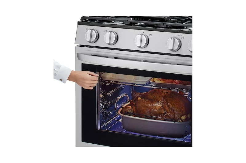 LG 30'' 5.8 pi cu Cuisinière au gas - Wifi - autonettoyant - inox - LRGL5825F - boîte ouverte