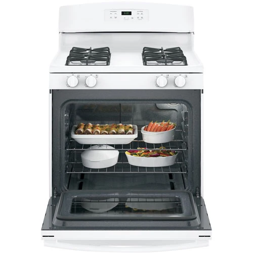 GE 30'' 5.0 pi cu Cuisinière au gas - blanc - JCGBS60DEKWW - boîte ouverte