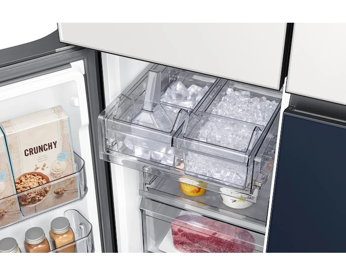 Samsung 36''Réfrigérateur - Bespoke - Personnalisable - Blanc et noir - RF23A9675AP - boîte ouverte