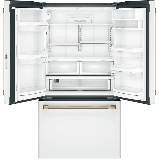GE Café 36'' 23.1 pi cu Réfrigérateur à portes françaises - profondeur comptoir – Blanc mat - CWE23SP4MW2- boîte ouverte