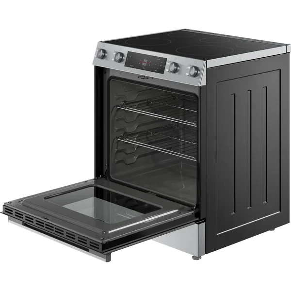 Bosch 30'' 5.8 pi cu Cuisinière Vitrocéramique - Autonettoyant - Convection - Inox - HEF1050MC - Boîte Ouverte