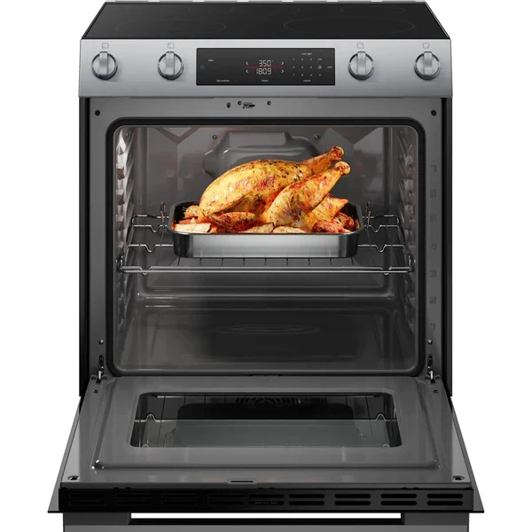 Bosch 30'' 5.8 pi cu Cuisinière Vitrocéramique - Autonettoyant - Convection - Inox - HEF1050MC - Boîte Ouverte
