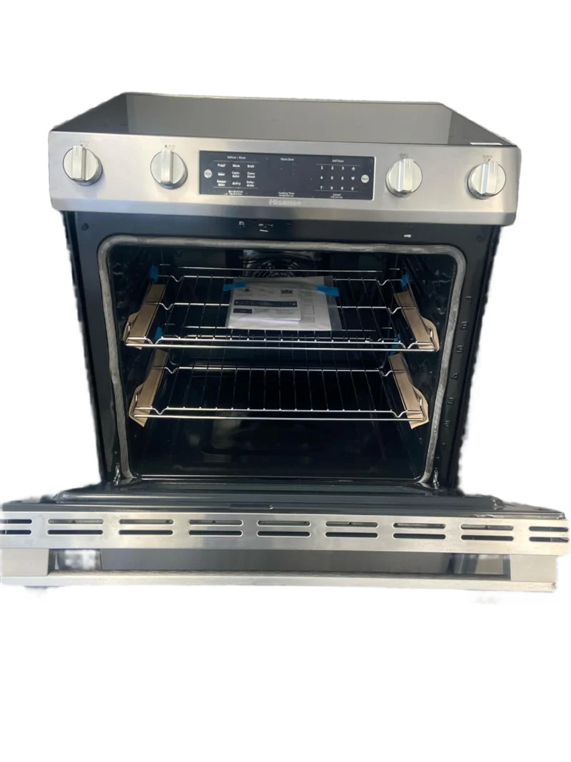 Hisense 30'' 5,8 pi.cu. Cuisinière encastrable - Friture à Air Chaud - Convection véritable - inox - HFE3501CPS - boîte ouverte
