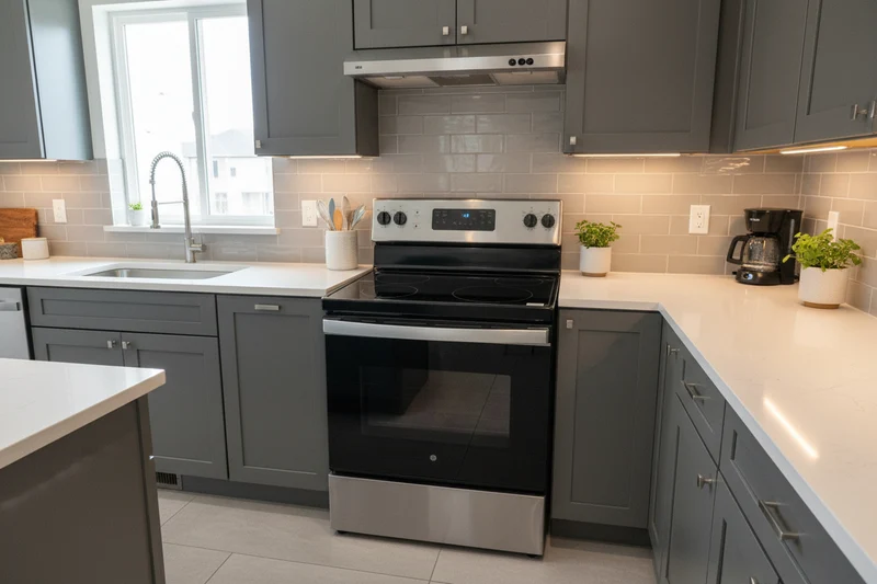 GE - Cuisinière Inox - Vitrocéramique - Reconditionnée