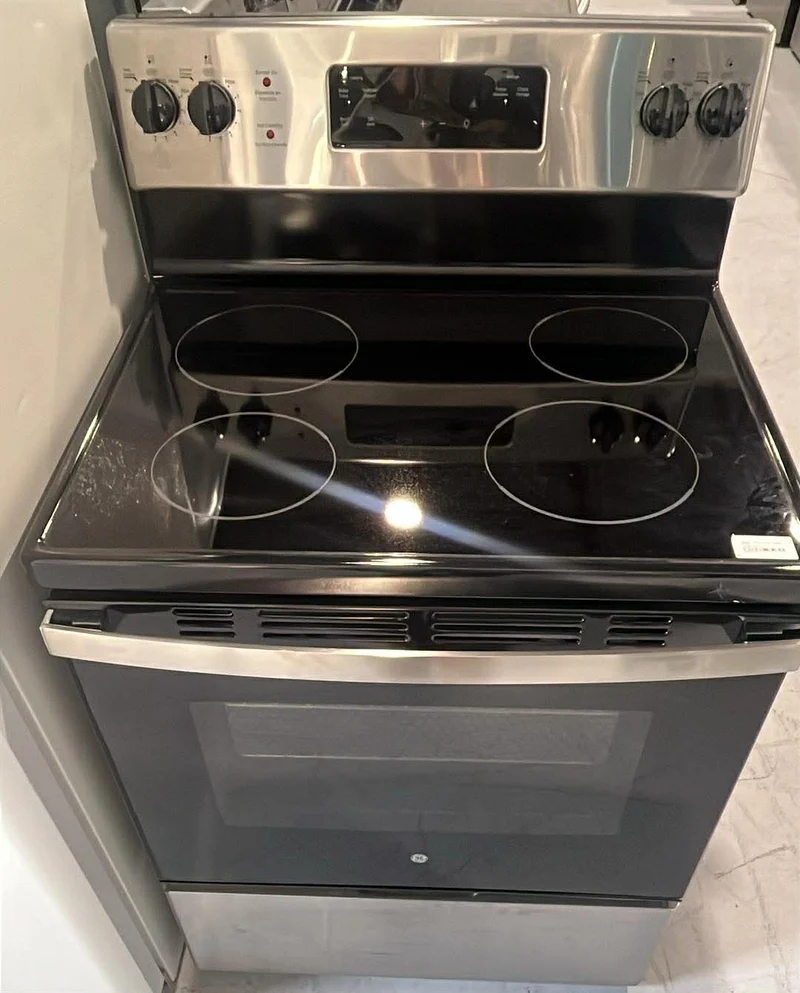GE - Cuisinière Inox - Vitrocéramique - Reconditionnée