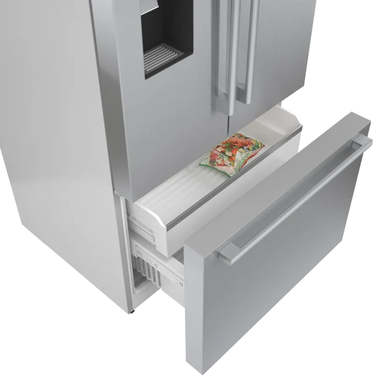 Bosch 36'' 21.6 pc Série 500 Réfrigérateur à portes françaises - Acier brossé - inox - B36CD50SNS - boîte ouverte