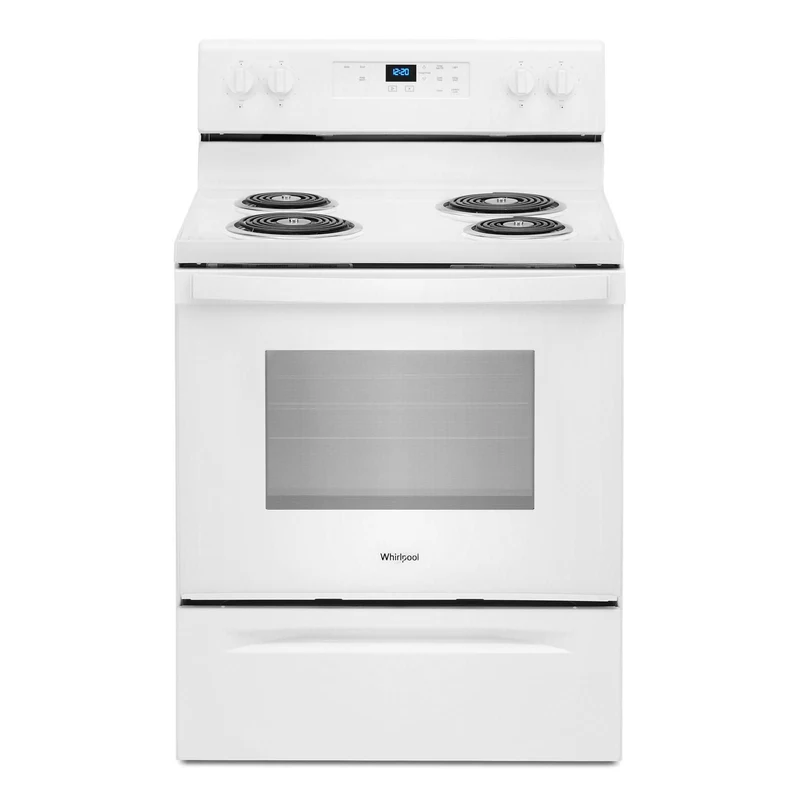 Whirlpool 30'' 4.8 pi cu Cuisinière - serpentin- Garder au chaud - blanc - YWFC150M0JW - boîte ouverte