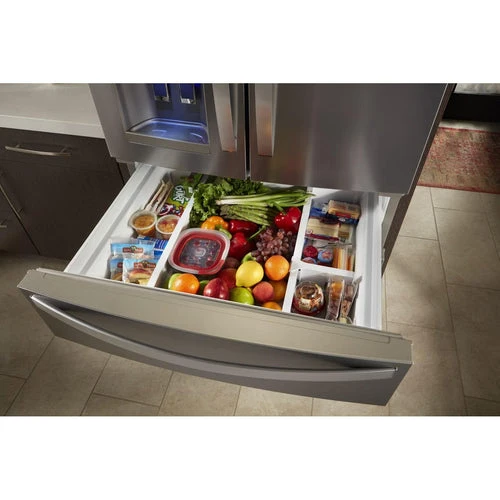 Whirlpool 36'' 24.5 pi cu Réfrigérateur - distributeur eau et glace - inox - WRX735SDHZ - boîte ouverte