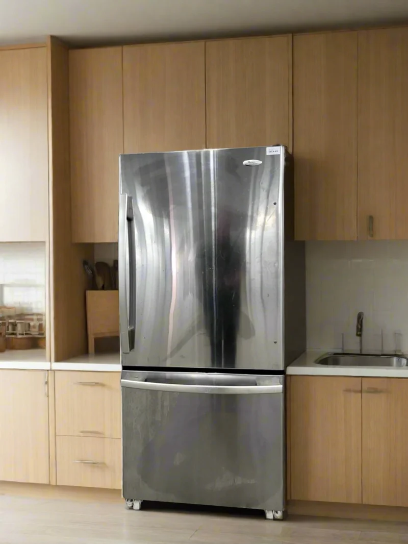 Whirlpool -30''- réfrigérateur - 2 portes - congélateur inferieur - inox - reconditionné