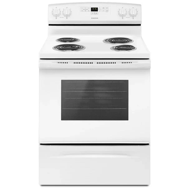 Amana 30" 4.8 PI.CU Cuisinière Serpentin Électrique - Blanche - YACR4303MFW - Boite Ouverte