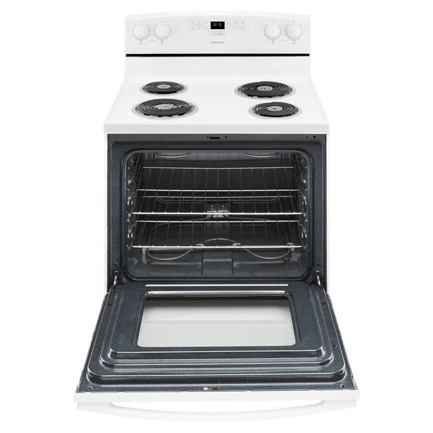 Amana 30" 4.8 PI.CU Cuisinière Serpentin Électrique - Blanche - YACR4303MFW - Boite Ouverte