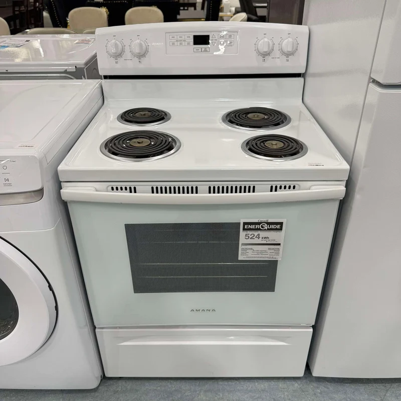 Amana 30" 4.8 PI.CU Cuisinière Serpentin Électrique - Blanche - YACR4303MFW - Boite Ouverte