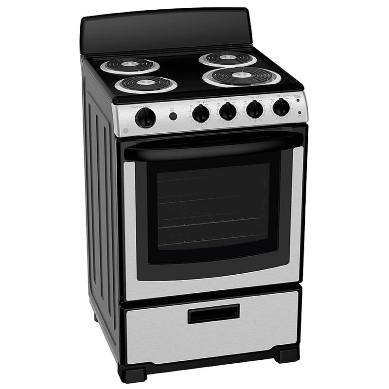 GE 24” 2.9 pi cu Cuisinière serpentin électrique compacte – Inox – JCAS300RPSS – NEUF