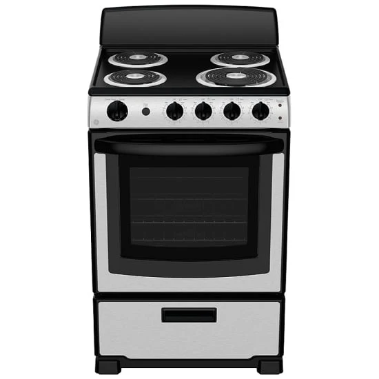 GE 24” 2.9 pi cu Cuisinière serpentin électrique compacte – Inox – JCAS300RPSS – NEUF