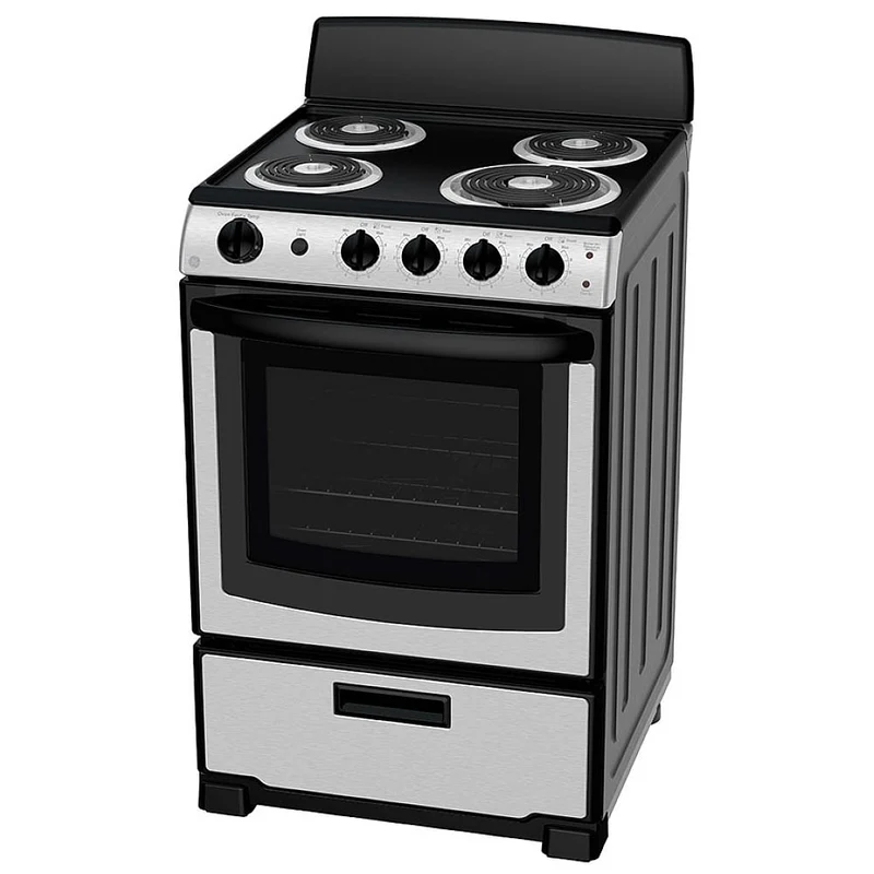 GE 24” 2.9 pi cu Cuisinière serpentin électrique compacte – Inox – JCAS300RPSS – NEUF