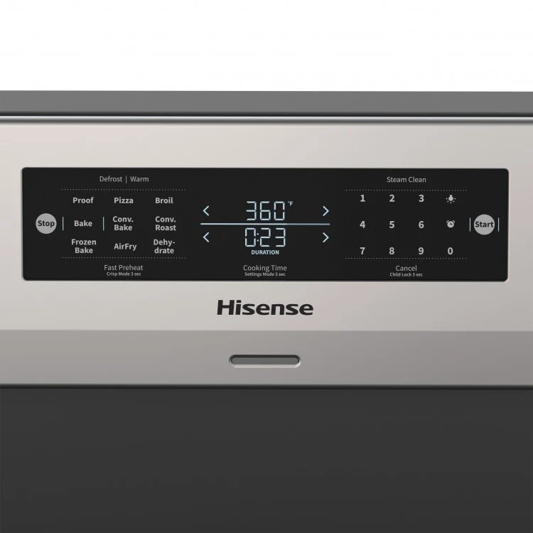Hisense 30'' 5.8 pi cu Cuisinière électrique - autoportante - convection - friture à air - inox - HBE3502CAS - neuf