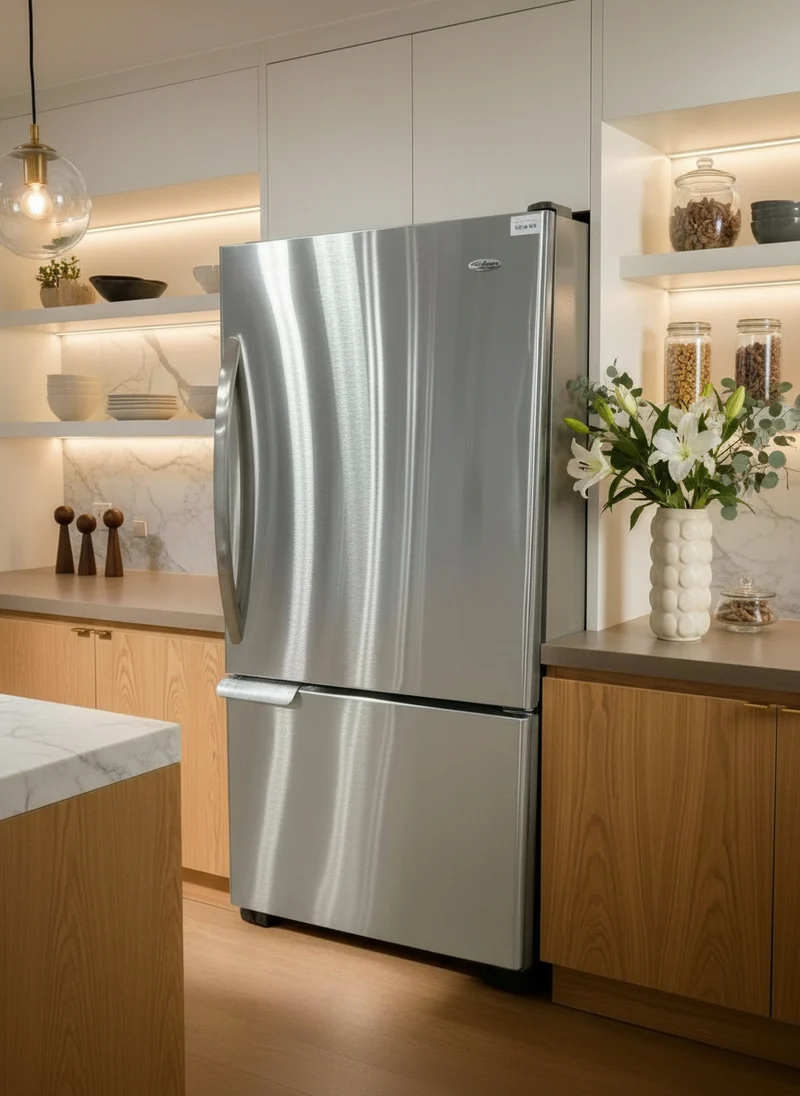 Amana 30'' Réfrigérateur - inox - Congélateur Inférieur - Reconditionné