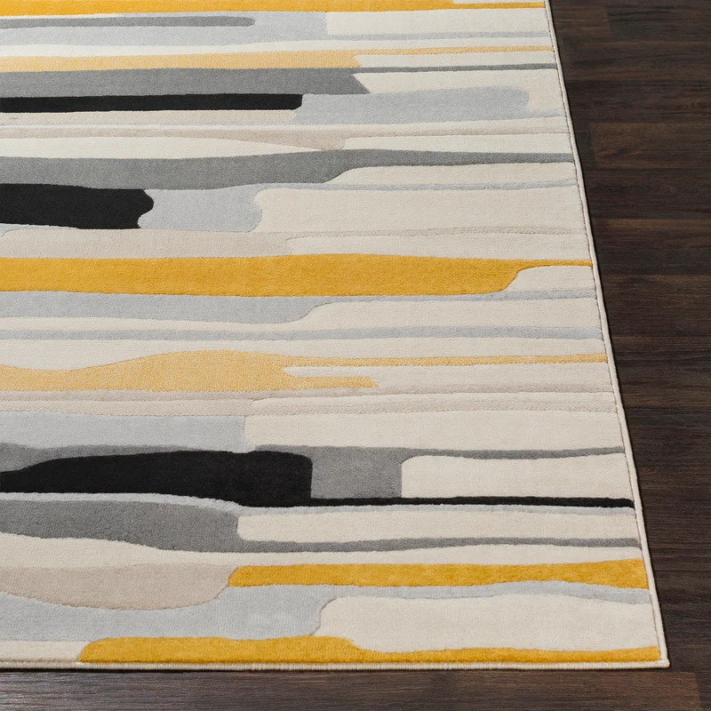 Tapis de Couloir Scandinave Moderne Multicolore/Gris Houston
