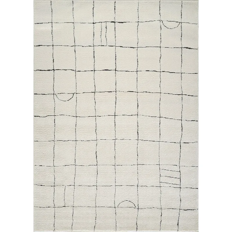 Tapis Scandinave Moderne Ivoire/Gris Inchon