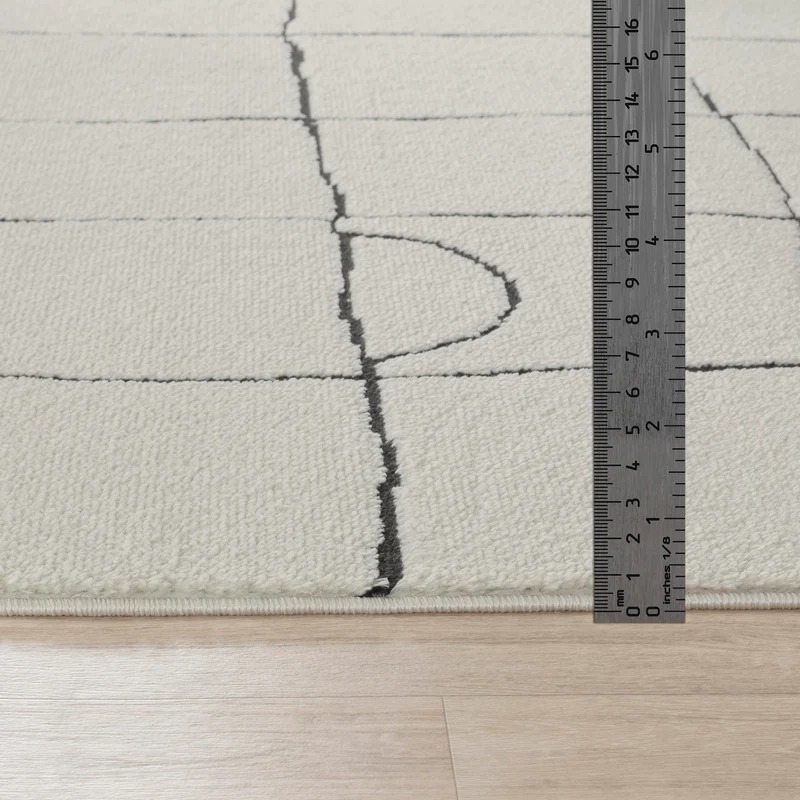 Tapis Scandinave Moderne Ivoire/Gris Inchon