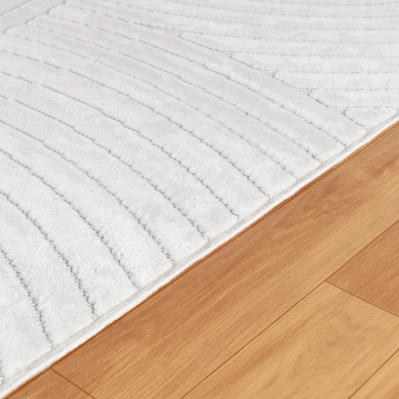 Tapis d'Intérieur/Extérieur Scandinave Moderne Blanc Kaysa