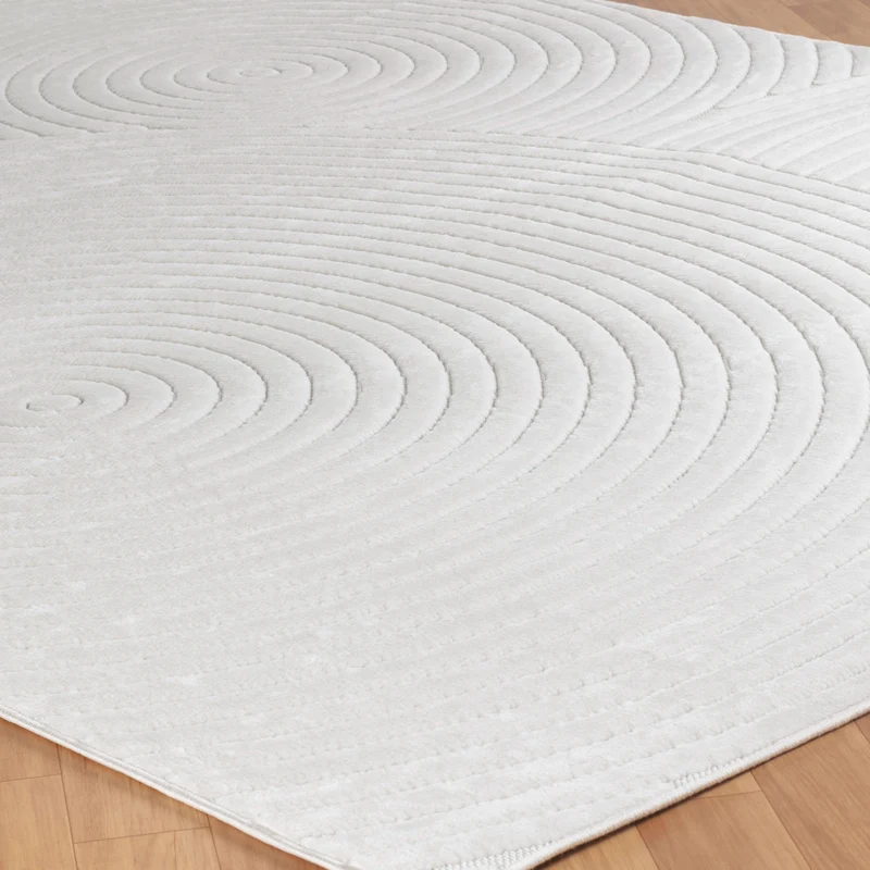 Tapis d'Intérieur/Extérieur Scandinave Moderne Blanc Kaysa