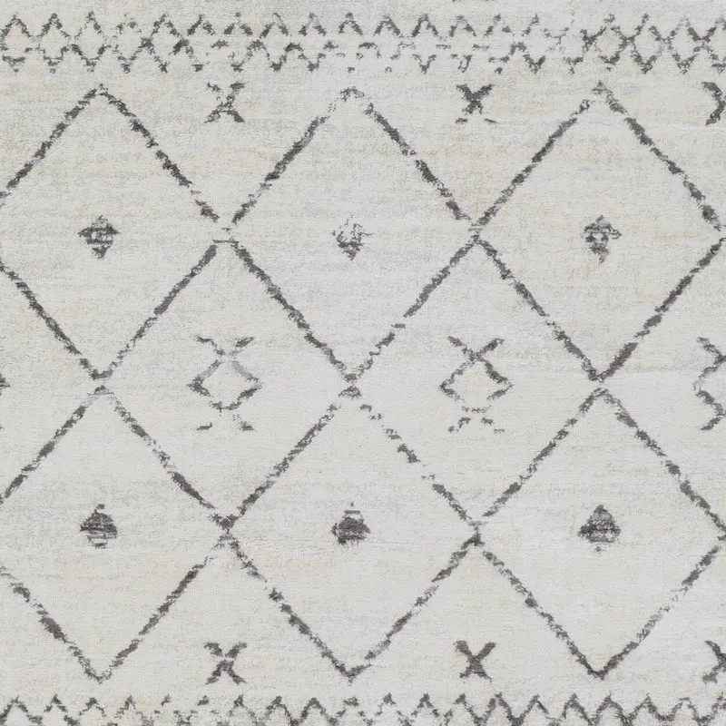 Tapis Berbère Ethnique Blanc/Gris Lima