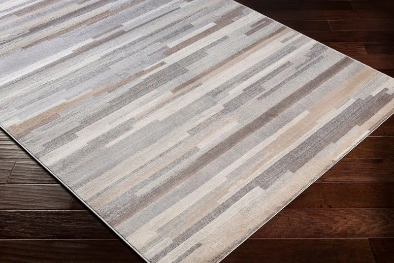 Tapis Scandinave Moderne Blanc/Marron Maastricht