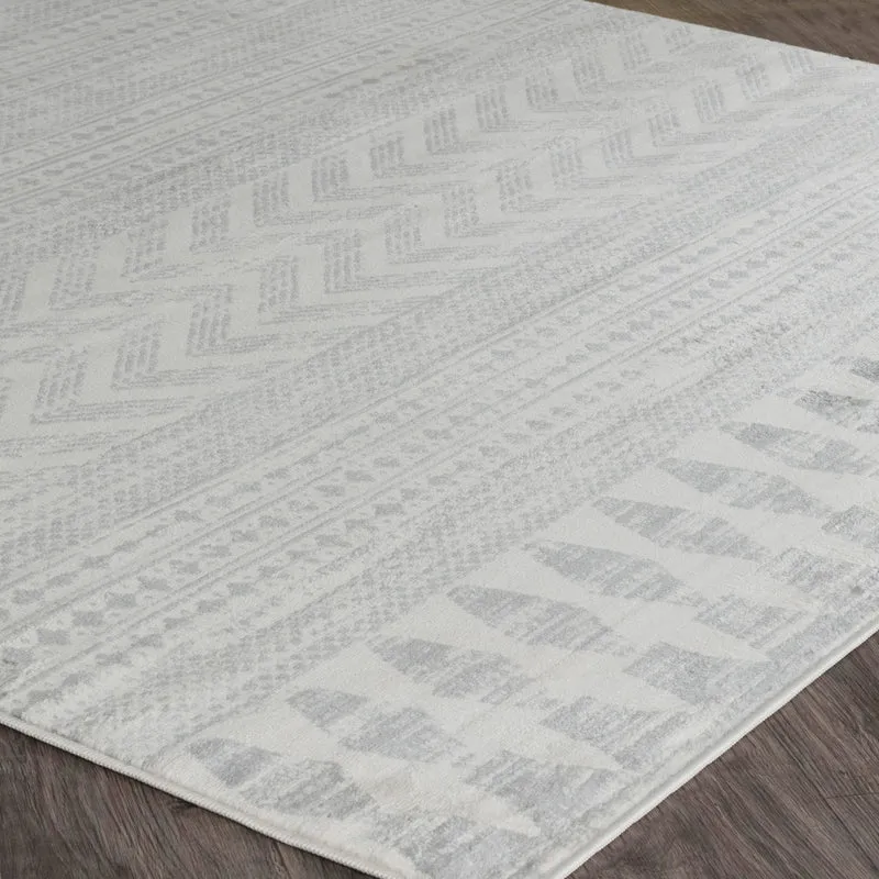 Tapis de Couloir Scandinave Bohème Gris Mykonos