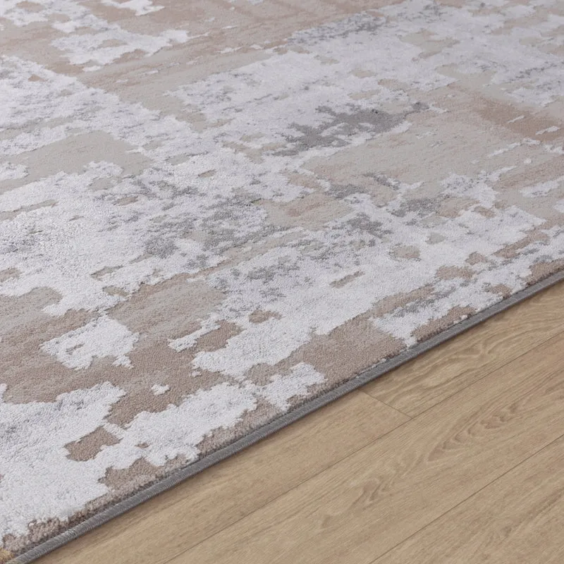 Tapis Abstrait Moderne Gris/Beige Noida