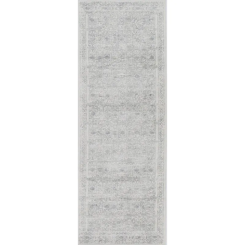 Tapis de Couloir Vintage Oriental Ivoire/Gris Ottawa