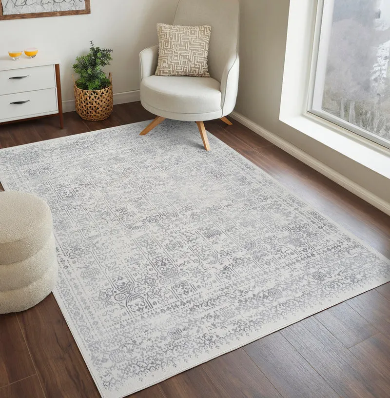 Tapis Vintage Oriental Ivoire/Gris Ottawa
