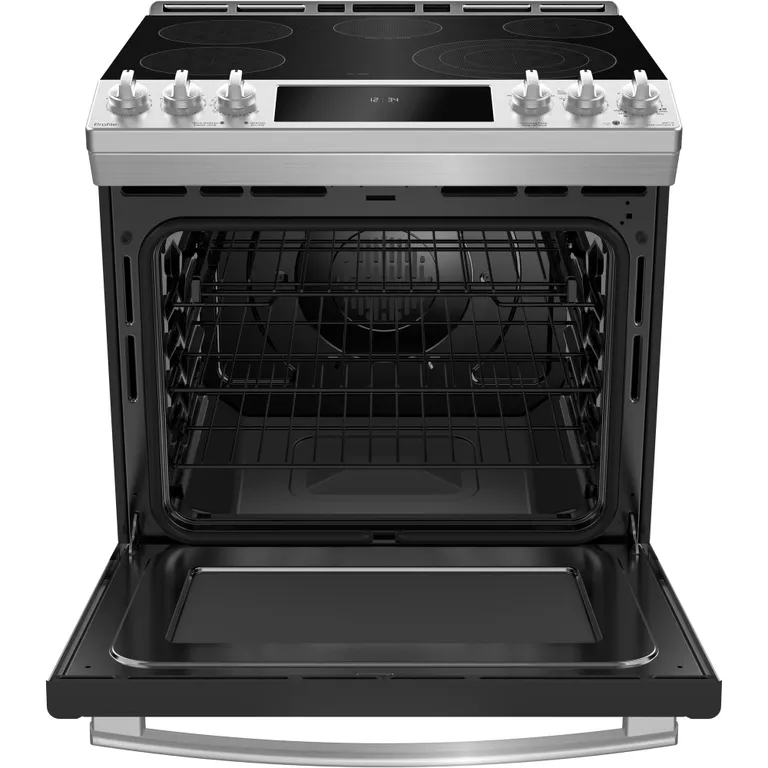 Ge 30'' 5.3 pi cu Cuisinière encstrable - convection - auto-Nettoyant - inox - PCS940YMFS - boîte ouverte