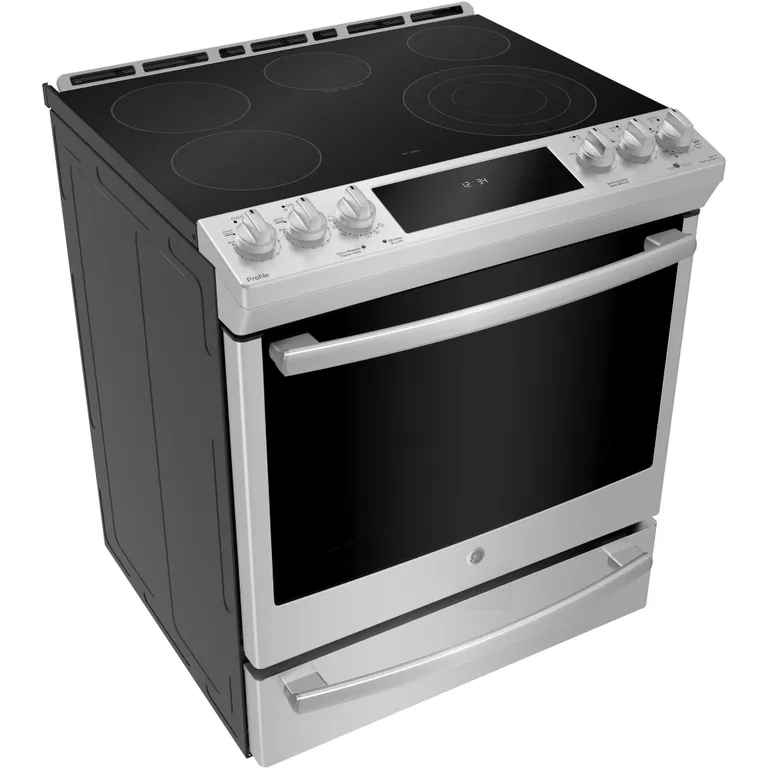 Ge 30'' 5.3 pi cu Cuisinière encstrable - convection - auto-Nettoyant - inox - PCS940YMFS - boîte ouverte