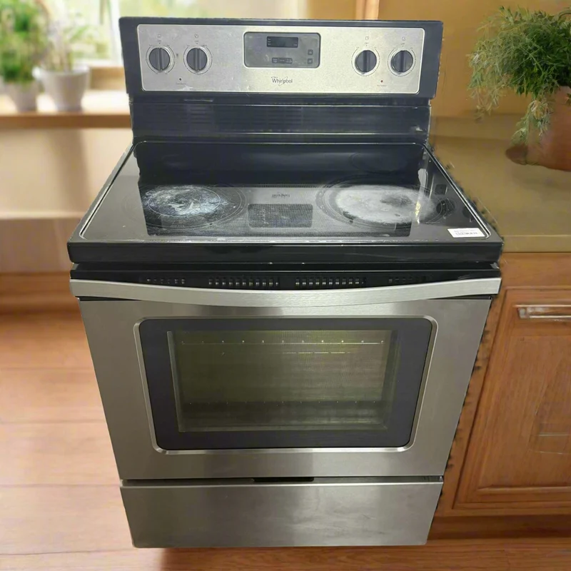 Whirlpool 30" Cuisinière vitrocéramique - inox-reconditionnée