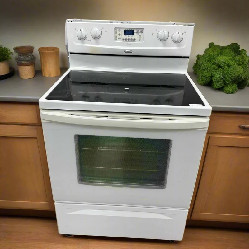 Whirlpool 30'' Cuisinière vitrocéramique - blanc- reconditionnée