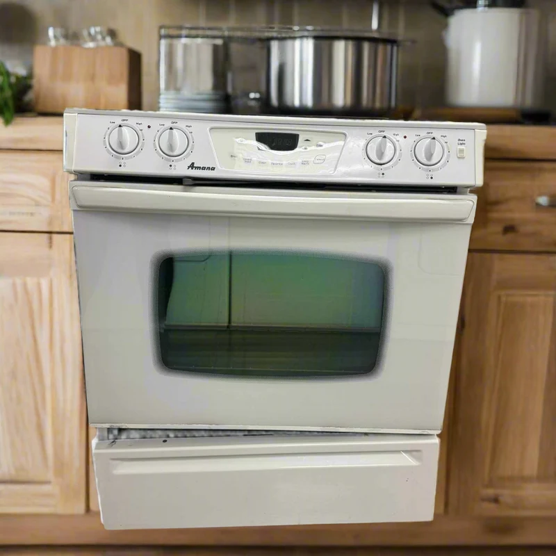Amana 30'' Cuisinière vitrocéramique encastrable - blanc- reconditionée