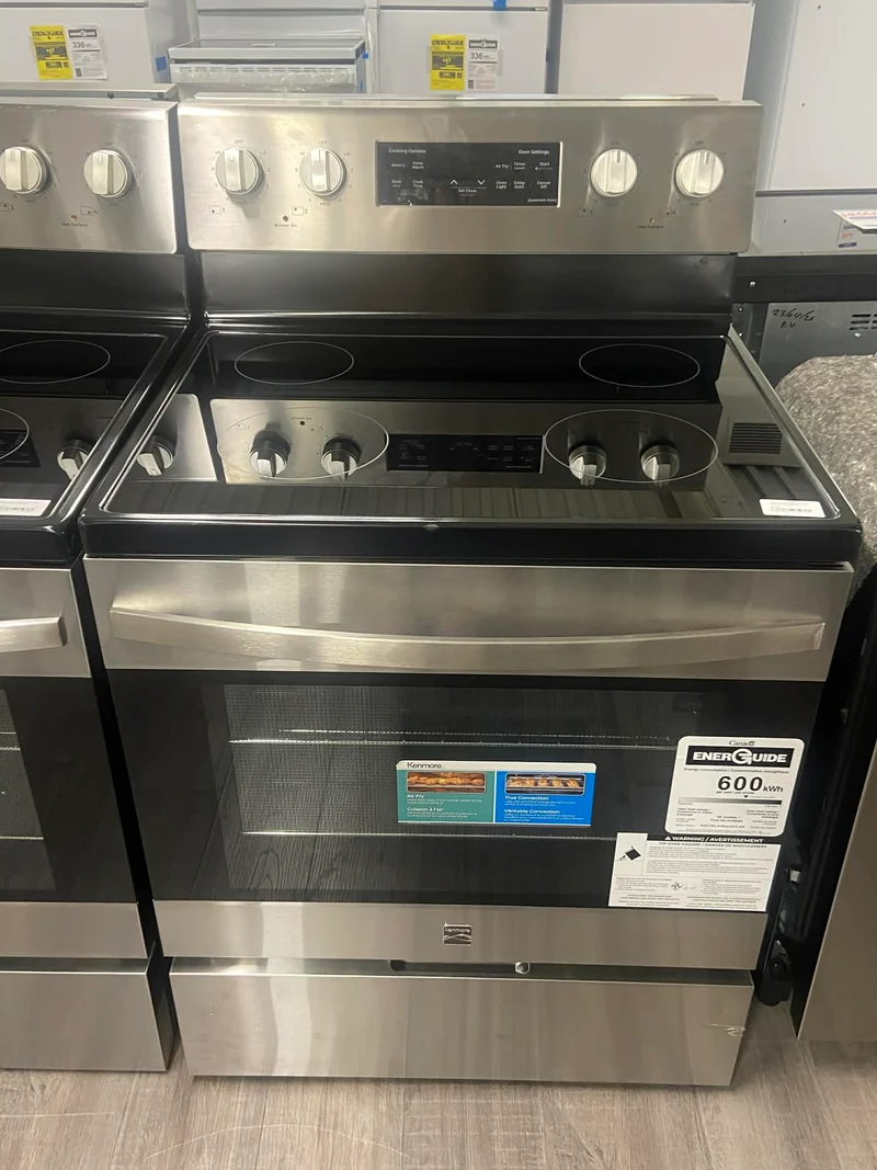 Kenmore 30'' 5. pi cu Cuisinière - convection - friture à air - autonettoyant - inox - KKFTR4- boîte ouverte