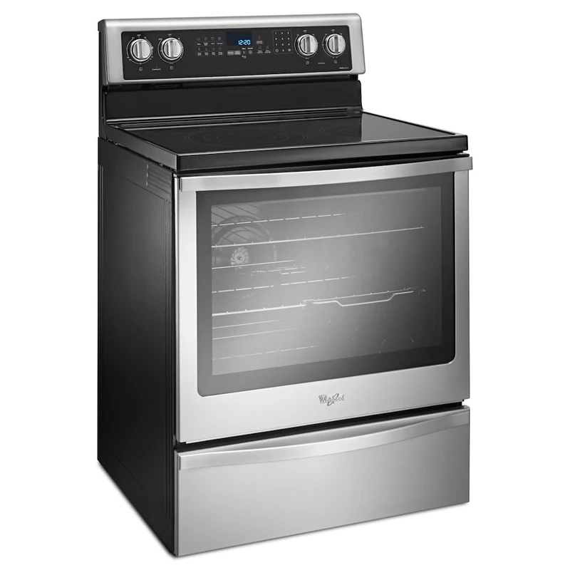 Whirlpool 30'' 5.3 pi cu Cuisinière électrique AirFry - Convection - Autonettoyant - inox - YWFE745H0FS - Boîte Ouverte