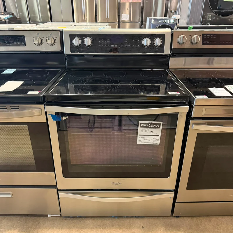 Whirlpool 30'' 5.3 pi cu Cuisinière électrique AirFry - Convection - Autonettoyant - inox - YWFE745H0FS - Boîte Ouverte