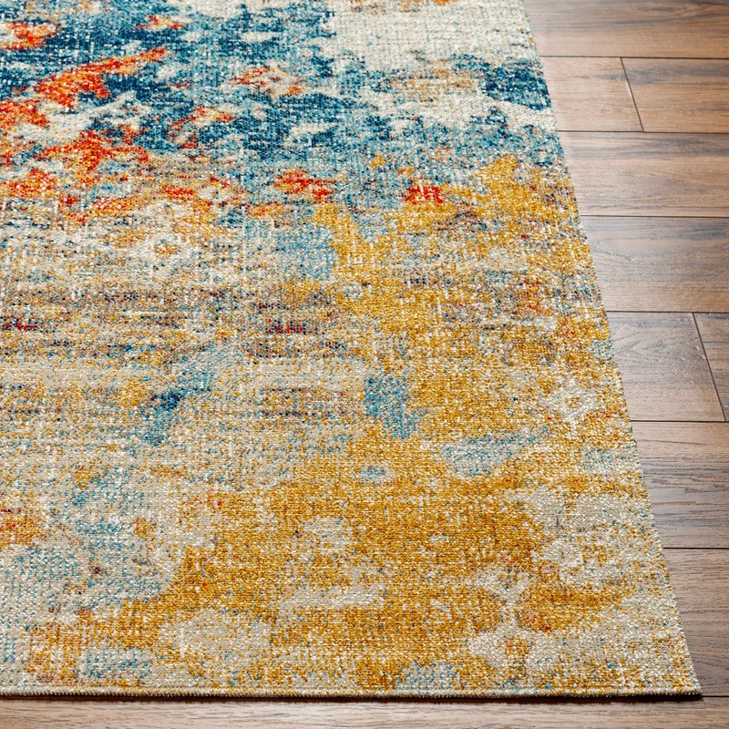 Tapis d'Extérieur/Intérieur Jaune/Bleu Tchia