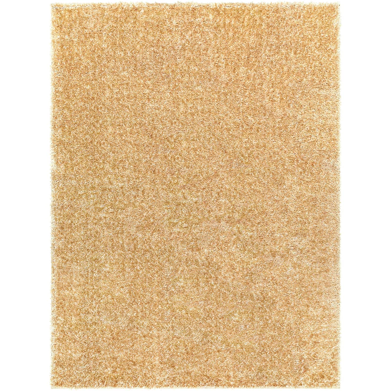 Tapis Shaggy Moderne Jaune Trento