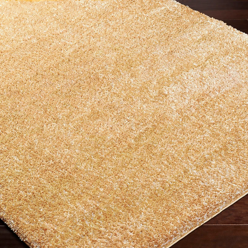 Tapis Shaggy Moderne Jaune Trento